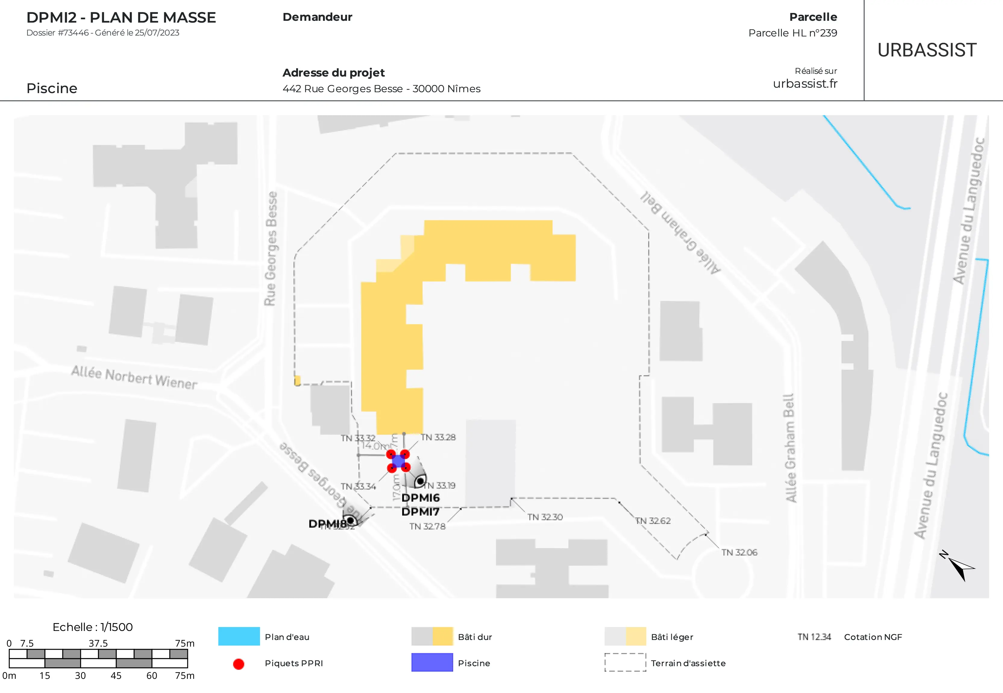 Plan de masse déclaration préalable